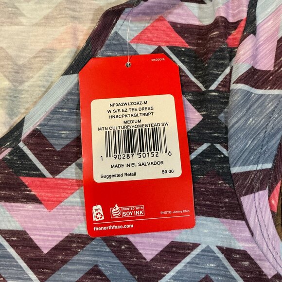 The North Face Women’s EZ Tee Dress Geometric Tribal Print Medium - Picture 10 of 10